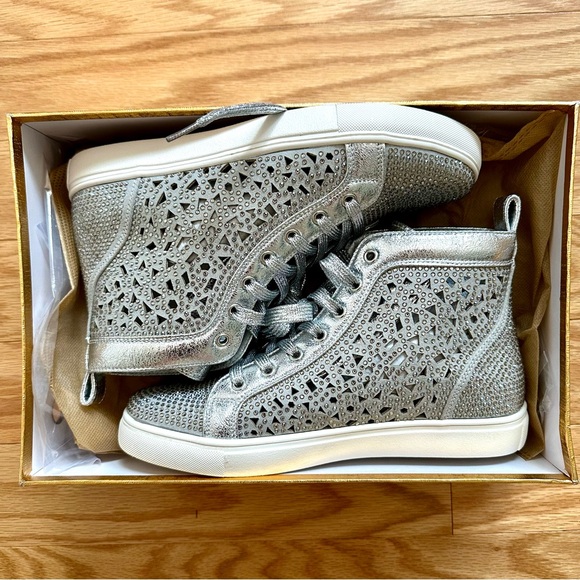 Lady Couture silver high tops - Women’s 37 - Picture 3 of 4